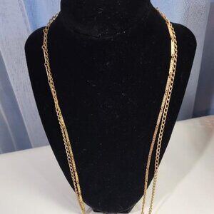 Vintage Costume Jewelry Gold-Tone multi-strand Necklace